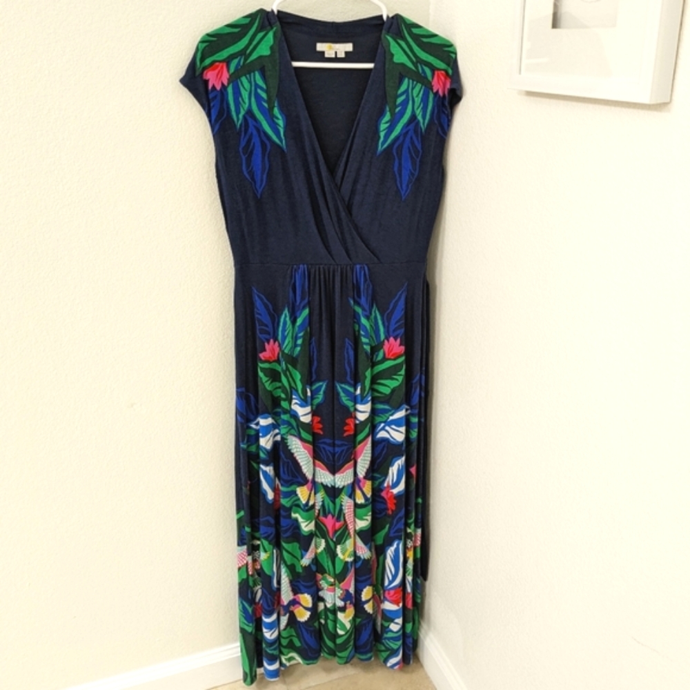 Boden Eleanor Jersey Midi Dress Navy 8